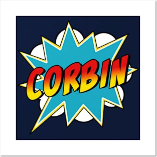 Boys Corbin Name Superhero Comic Book Posters and Art